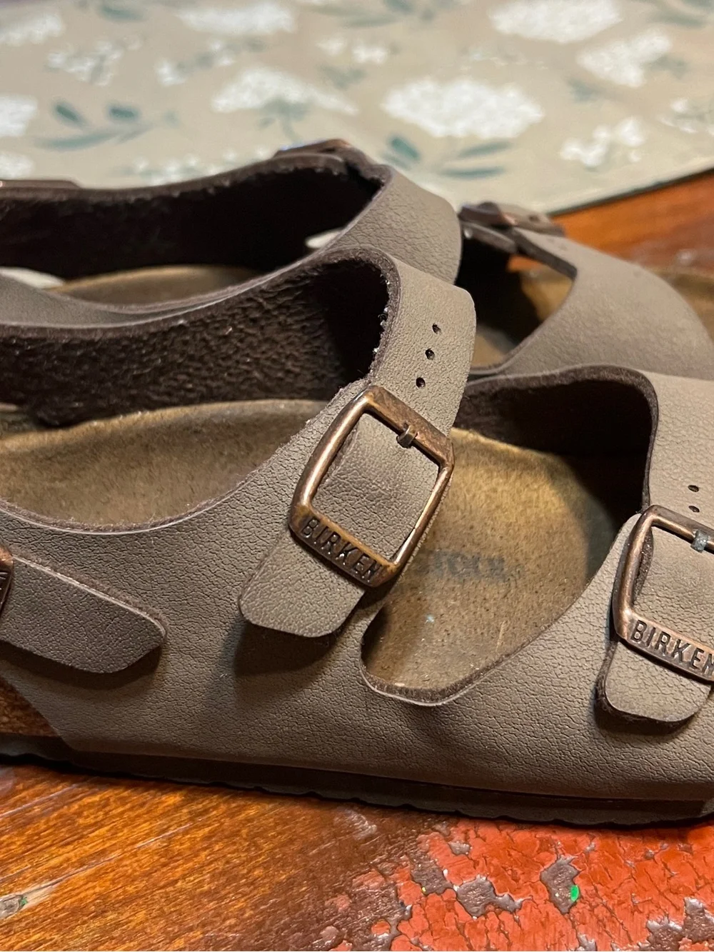 Birkenstock Kids Brown Double-Buckle Sandals